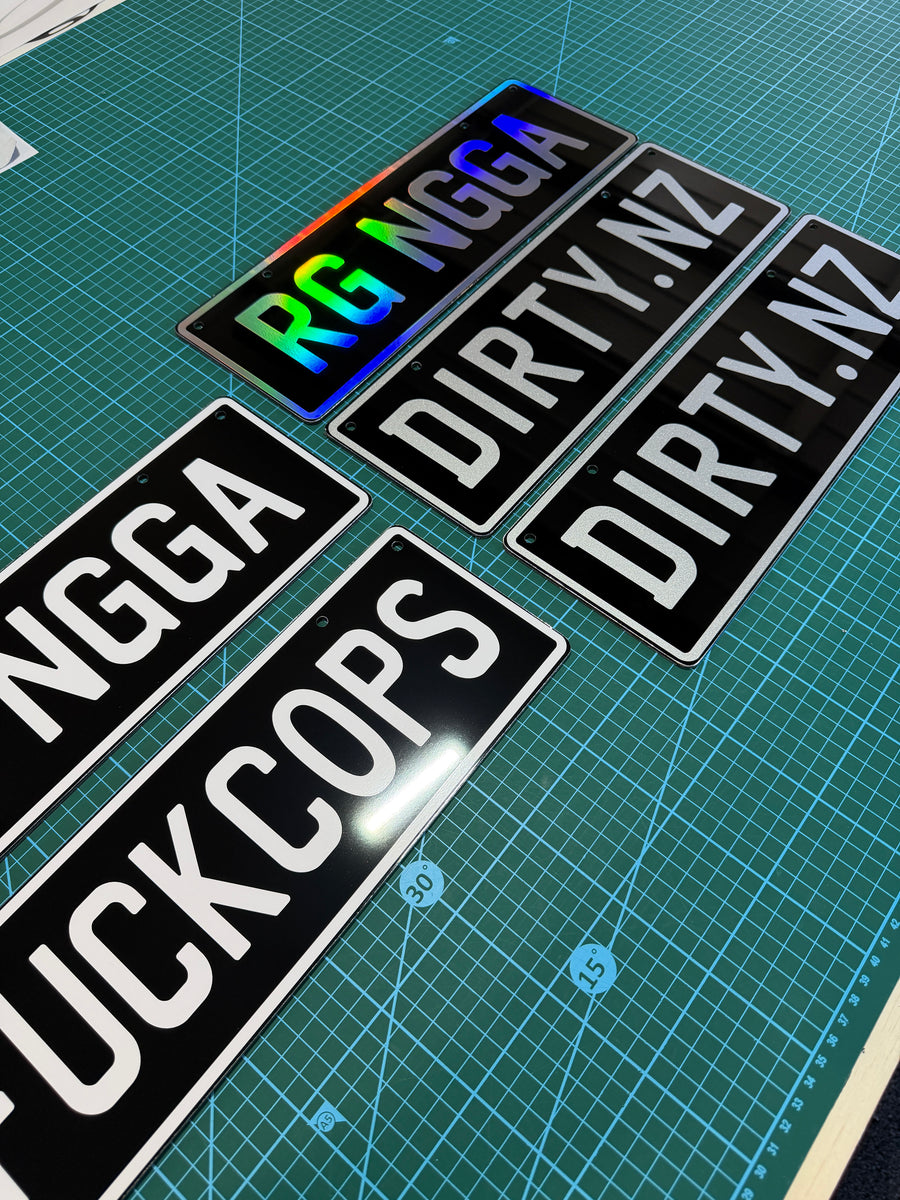 Custom/Personalised Show Car Number Plates – Stickered