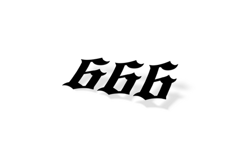 666 Decal – Stickered