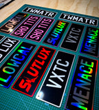 Custom/Personalised Show Car Number Plates