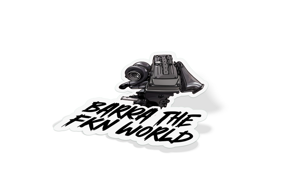 Barra Roo Sticker Barra The FKN World Decal Sticker - DiamondDecals – Stickered