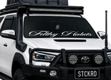 Filthy Habits 4x4 Window Banner