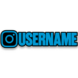 Instagram Handle Sticker Set (Custom Colour)
