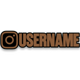 Instagram Handle Sticker Set (Custom Colour)