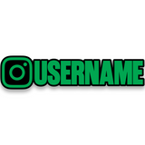 Instagram Handle Sticker Set (Custom Colour)