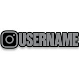 Instagram Handle Sticker Set (Custom Colour)