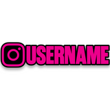 Instagram Handle Sticker Set (Custom Colour)