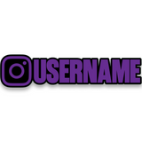 Instagram Handle Sticker Set (Custom Colour)