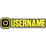 Instagram Handle Sticker Set (Custom Colour)