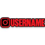 Instagram Handle Sticker Set (Custom Colour)